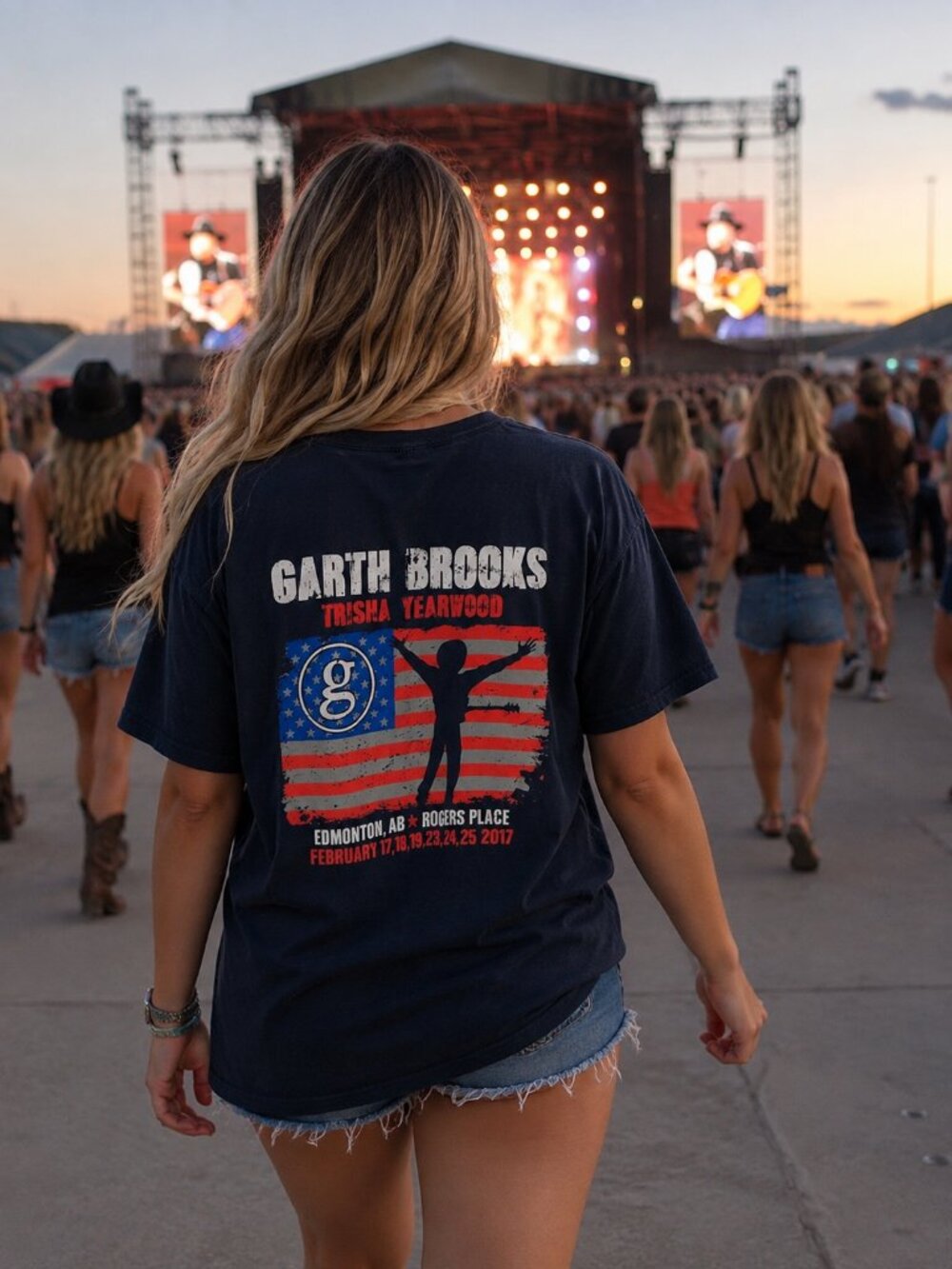 GARTH BROOKS/YEARWOOD EDMONTON CONCERT TEE- (XL)